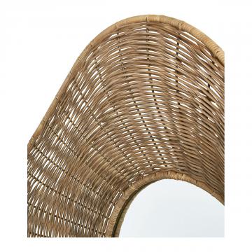 Miroir Isis Rotin Naturel Blanc d'Ivoire