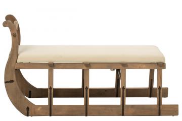 Banc Traineau Bois Naturel