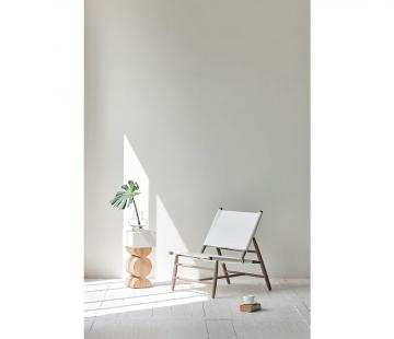 Fauteuil Naha Chêne Naturel Coton Blanc