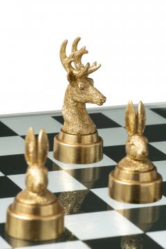 Jeu d'Echec Animaux Or/Bronze
