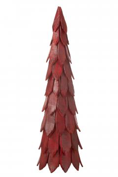 Sapin de Noël Pièces Bois Rouge 120cm