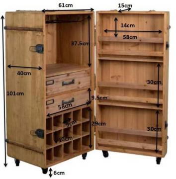 Armoire à Vin Geaorge Bois Métal