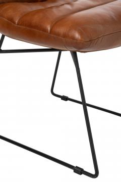 Chaise Cuir Camel Indus Vintage