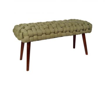Banc Elément Tressage Kaki/Brun