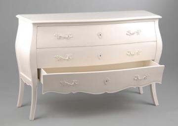 Commode 3 Tiroirs Murano Blanc