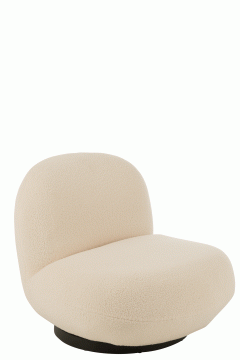 Fauteuil Pivotant Lounge Neige Blanc