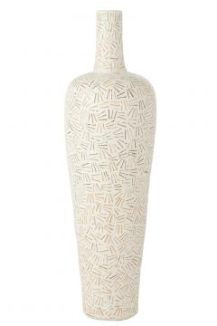 Vase Lauwra Ciment Blanc H100cm