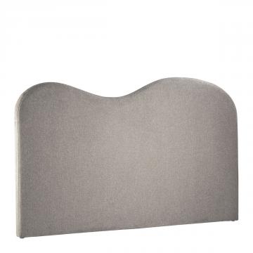 Tête de Lit Serena Tissu Gris 200cm Blanc d'Ivoire