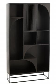 Bibliothèque Etagère Mode Manguier Noir