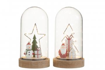 2 Cloches Sapin Noël Etoile Leds