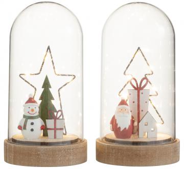 2 Cloches Sapin Noël Etoile Leds