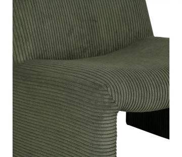 Fauteuil Minimal Velours Côtelé Vert