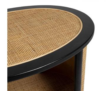 Table Basse Balamea Rotin Naturel Noir