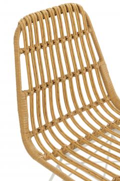 Chaise Rachel Blanc / Naturel (Outdoor)