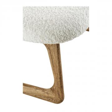 Fauteuil Lina Bouclette Crème Blanc d'Ivoire