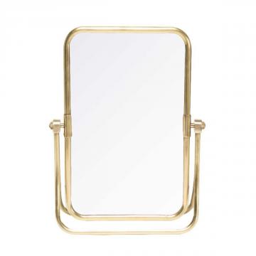 Miroir de Table à Poser Laiton Doré Vieilli