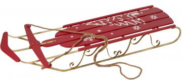 Traineau de Noël Métal Rouge 138cm