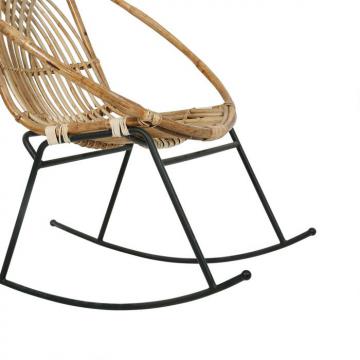 Rocking-Chair Rotin Naturel Stainsy Jardin d'Ulysse