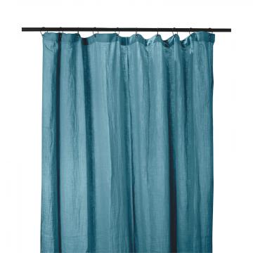 2 x Rideaux Dili Bleu Stone Voile de Coton 120x280