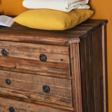Commode 3 Tiroirs Sidonie Vieux Pin