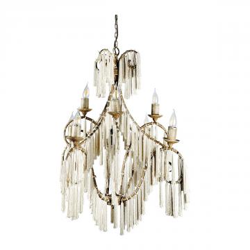 Suspension Anastasia Métal + Perles