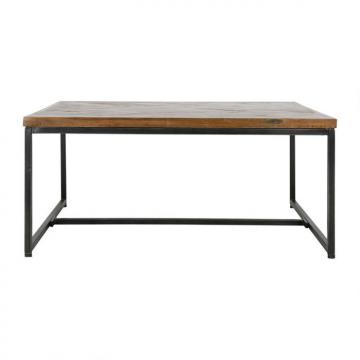 Table Basse Carrée Bois Métal Circelle