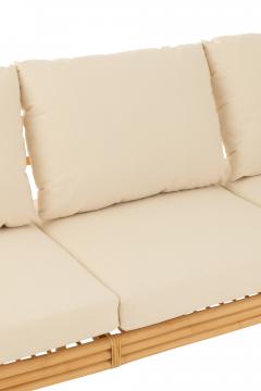Canapé Elise Bambou Naturel 3 Personnes