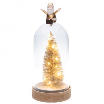 S/2 Cloches en Verre Père Noël