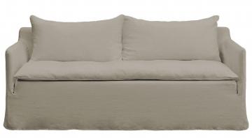 Canapé Gabriel 100% Lin Beige Blanc d'Ivoire
