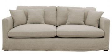 Canapé Angie 100% Lin Beige Blanc d'Ivoire