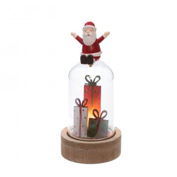 S/2 Cloches en Verre Père Noël
