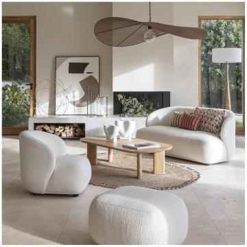 Fauteuil Lisette Bouclette Crème PM