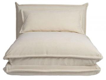 Chauffeuse Lit Tessia Velours Ecru