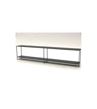 Console Lyra Aluminium Noir 200cm