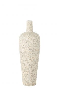 Vase Lauwra Ciment Blanc H80cm