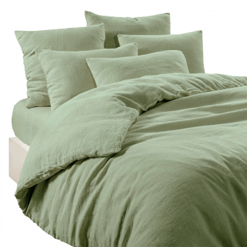 Housse de Couette Limy Amande Lin Lavé Coton (3 tailles)