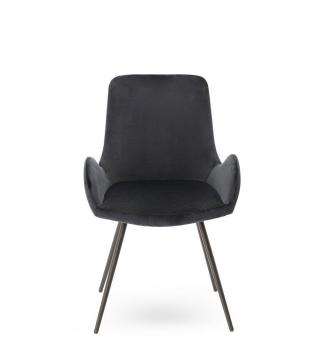 Chaise Rizzo Velours Gris Athezza