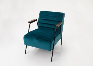 Fauteuil Hutch Velours (4 couleurs au choix)