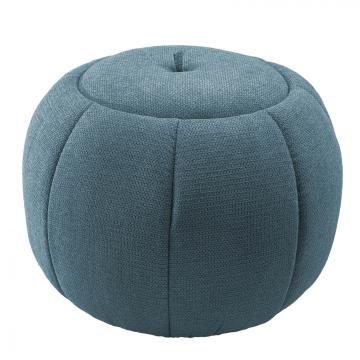Pouf Coffre Rond Pumpkin Bleu