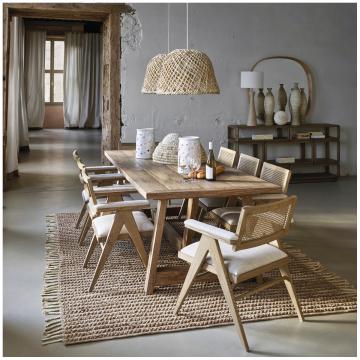 Fauteuil Colby - Lin Ecru Frêne Nat Blanc d'Ivoire