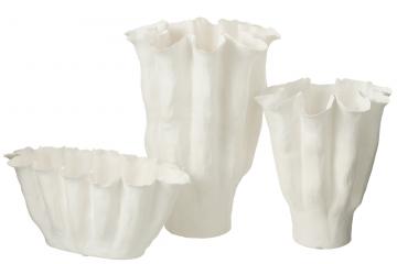 Vase Calyx Céramique Blanc H42cm