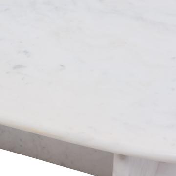 Table Basse Ovale Marbre Blanc Ombeline