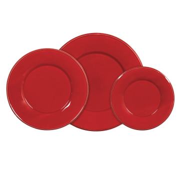 Assiettes Constance Rouge (2 tailles)