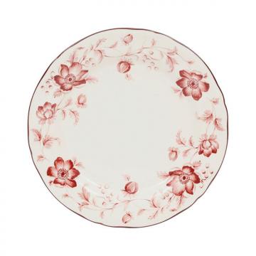 6 Assiettes Plates Margaux Rouge Comptoir de Famille