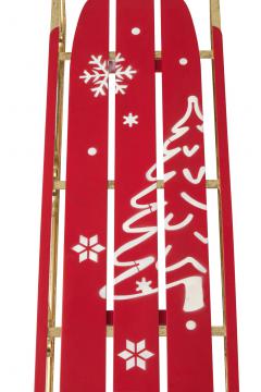 Traineau de Noël Métal Rouge 138cm