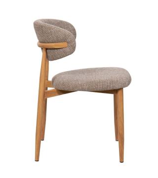 Chaise Georgia Taupe Pied Naturel Athezza