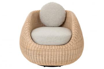 Fauteuil Tournant Rotin Naturel