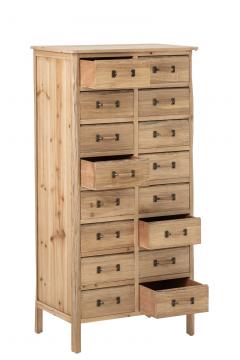 Semainier 16 Tiroirs Chamonix Pin Naturel