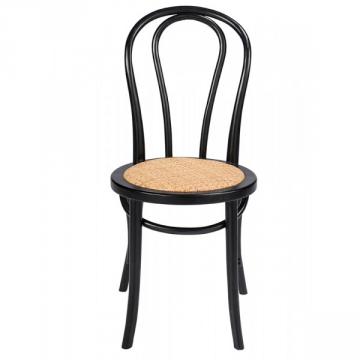 Chaise Troquet Hêtre Massif Noir