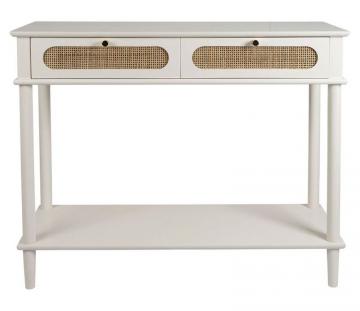 Console 2 Tiroirs Nolita Blanc Naturel